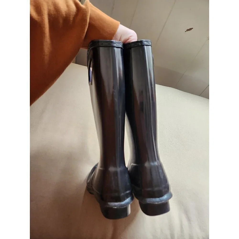 HUNTER Black Tall Boots